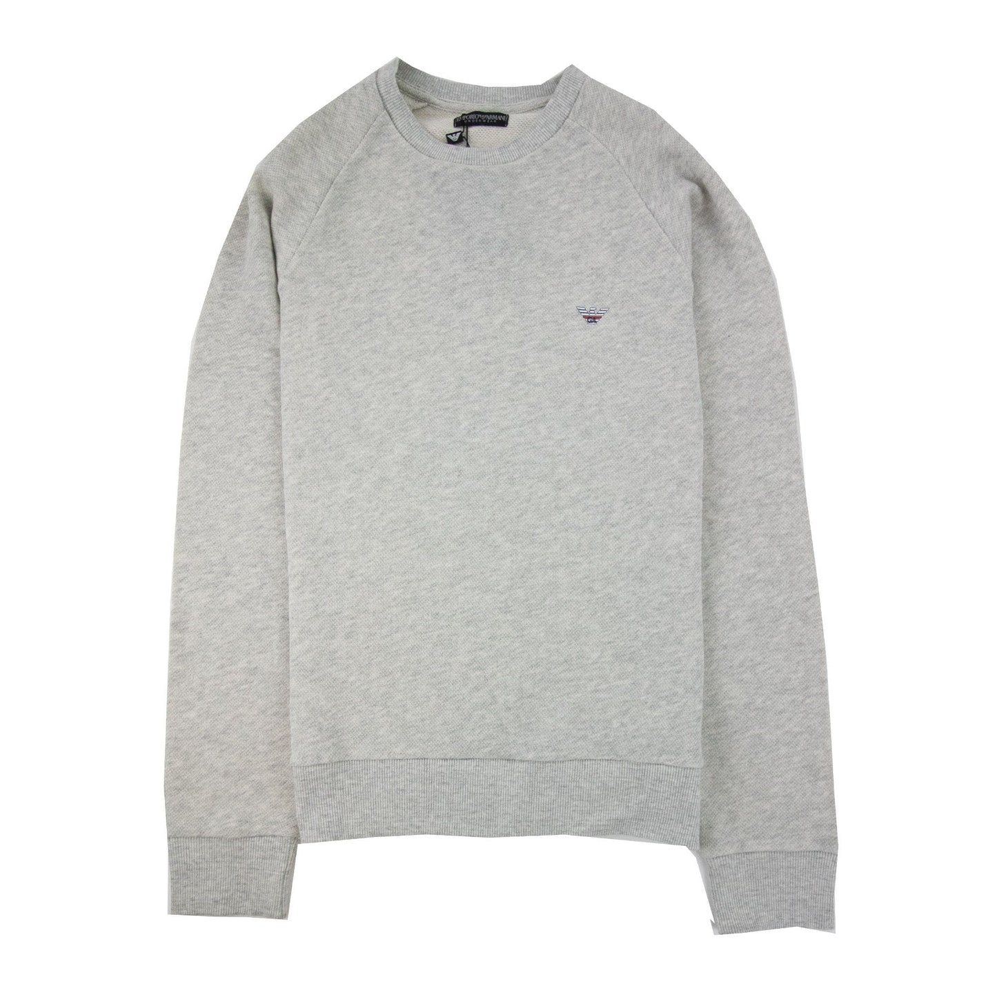Emporio Armani Eagle Logo Light Fleece Sweatshirt Grey Marl