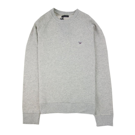 Emporio Armani Eagle Logo Light Fleece Sweatshirt Grey Marl