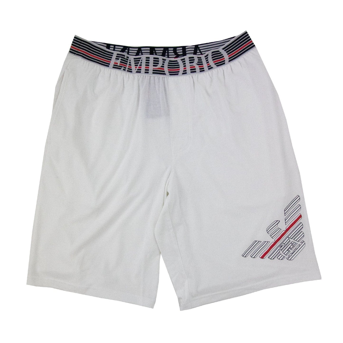 Emporio Armani Branded Waistline Pyjama Shorts White