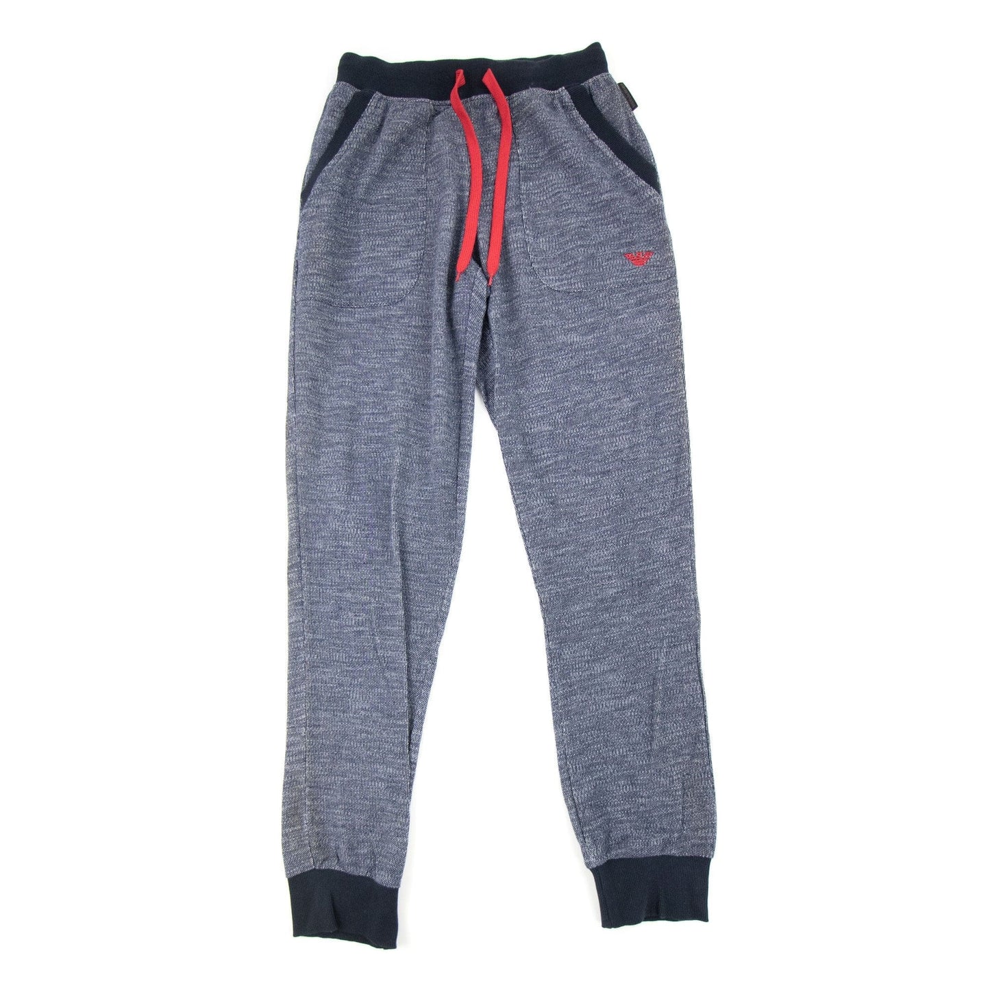 Emporio Armani Embroidered Logo Track Pants Blue Marl