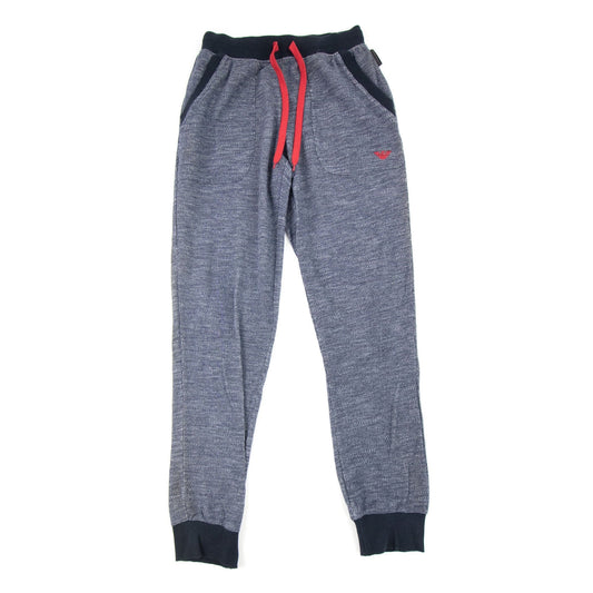 Emporio Armani Embroidered Logo Track Pants Blue Marl