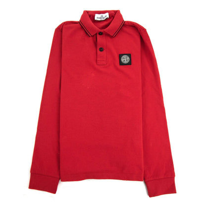 Stone Island Junior L/s Polo Kids Red/black V0010