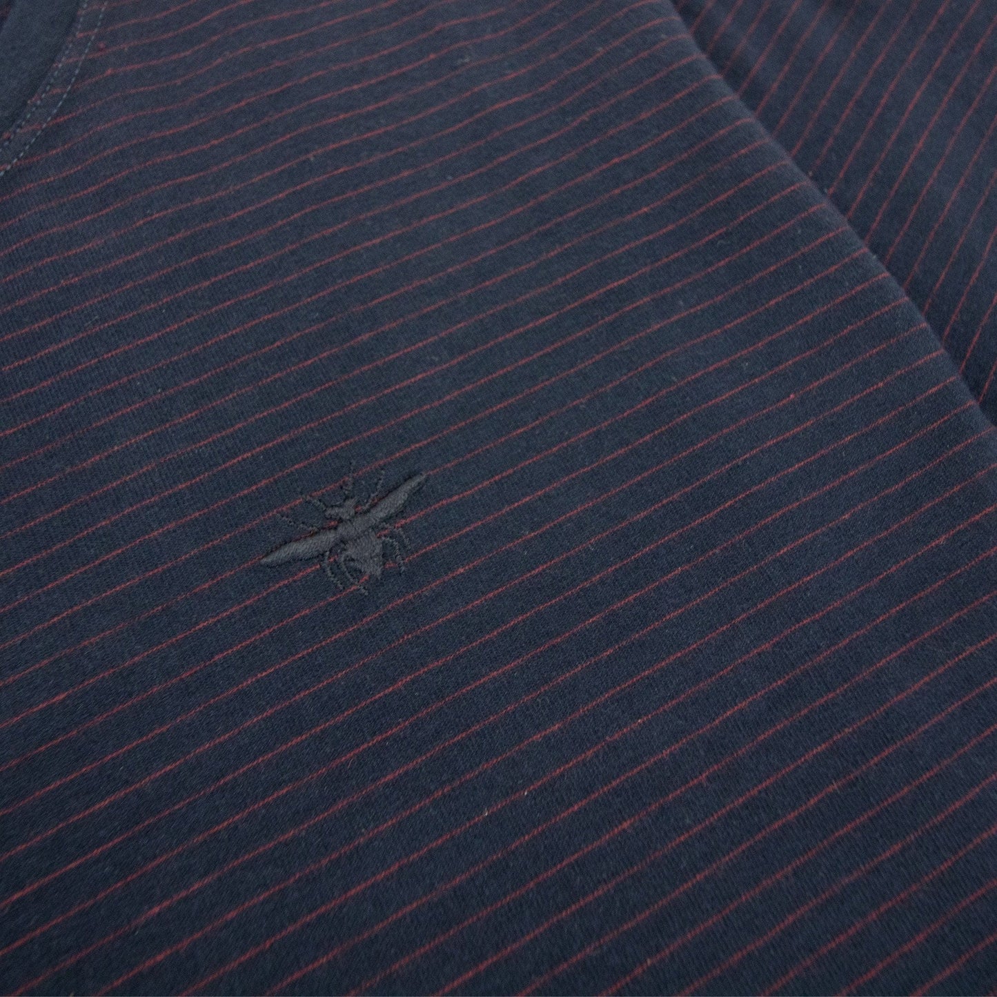 Christian Dior Bee Embroidery Stripe T-shirt Navy