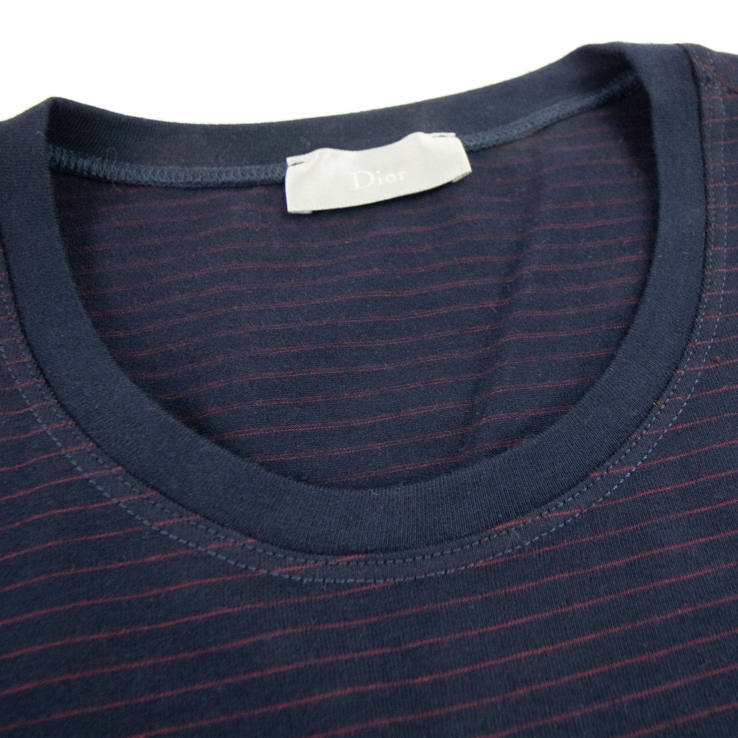 Christian Dior Bee Embroidery Stripe T-shirt Navy