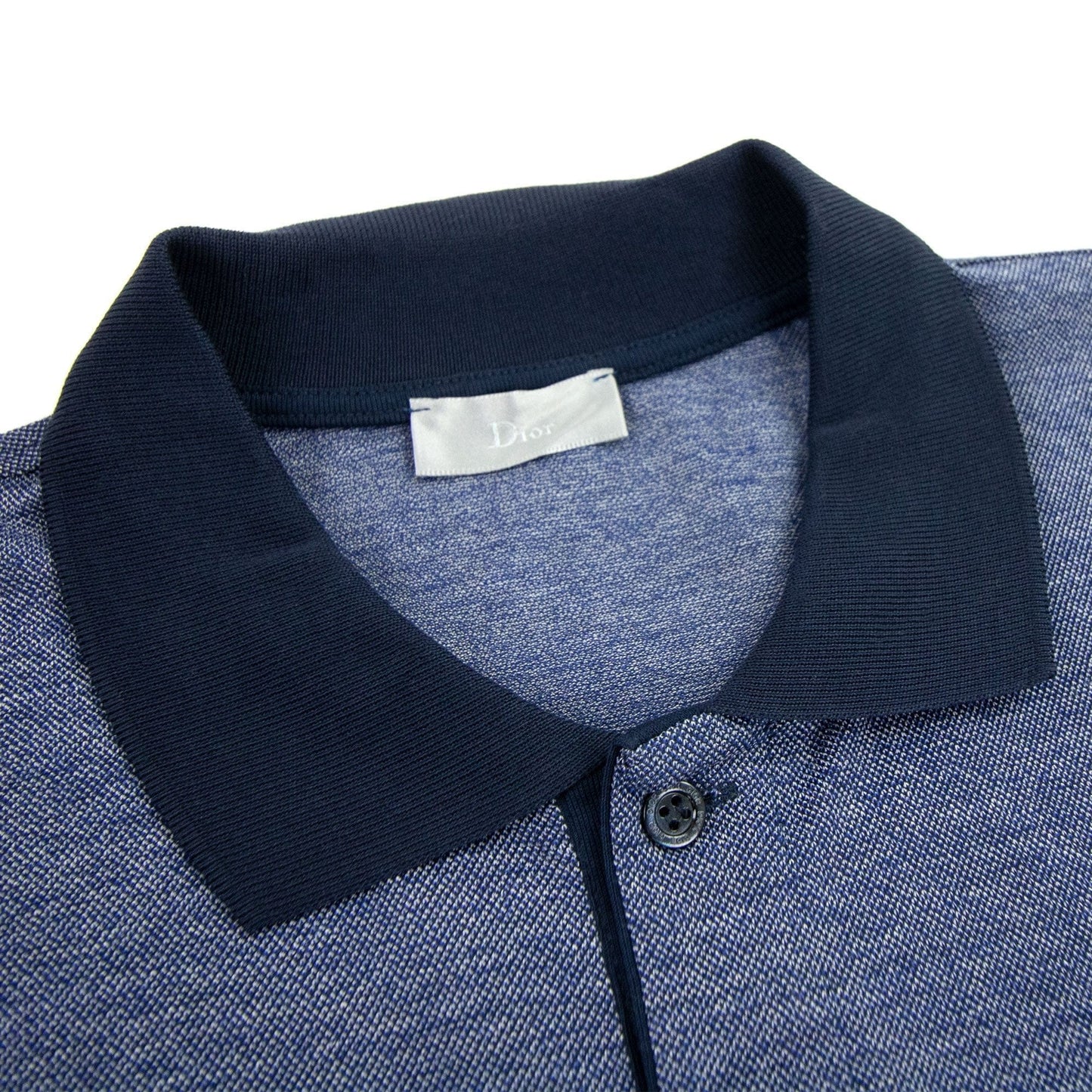 Christian Dior Bee Embroidery L/s Polo Marl Marl Blue