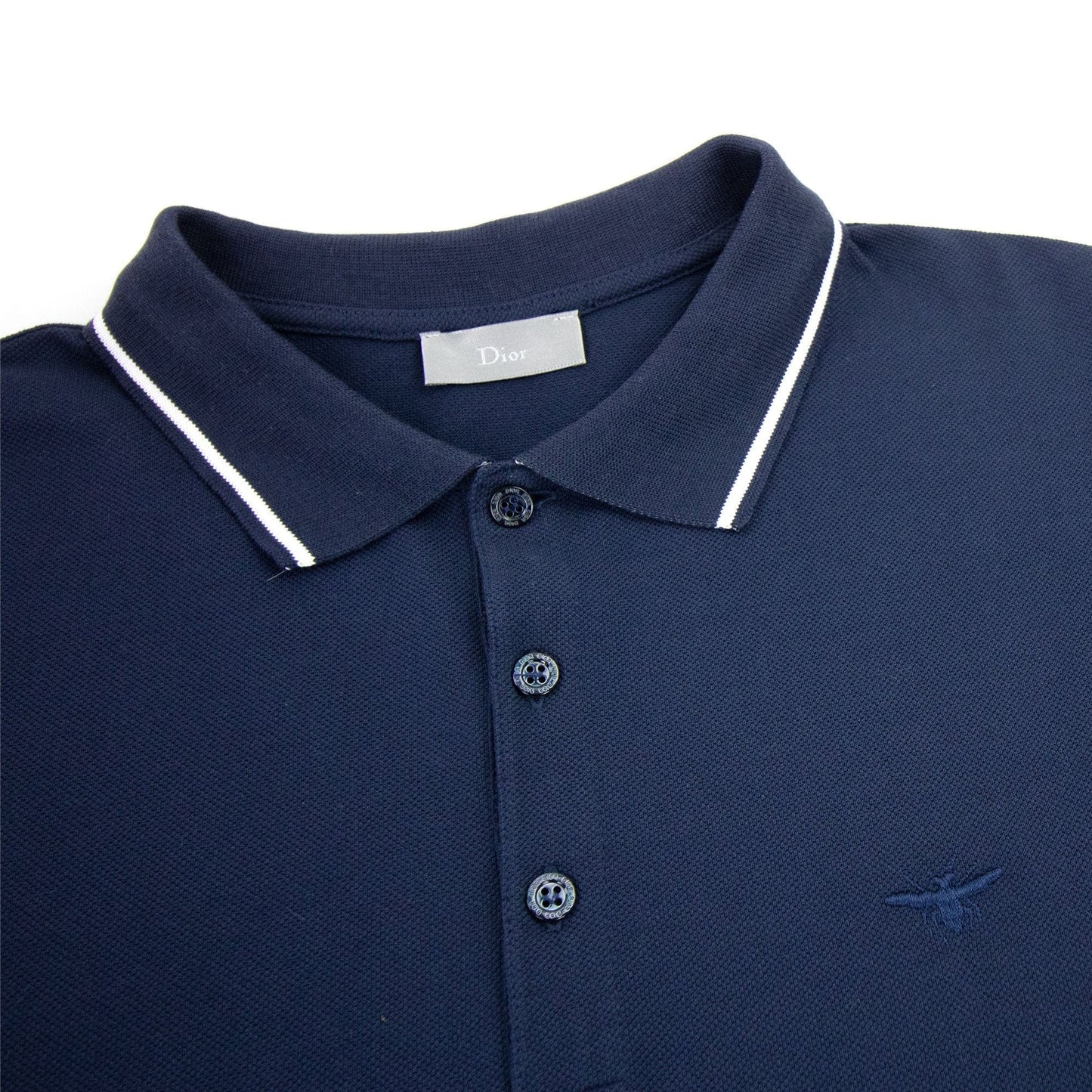 Christian Dior Bee Embroidery Polo S/s Navy