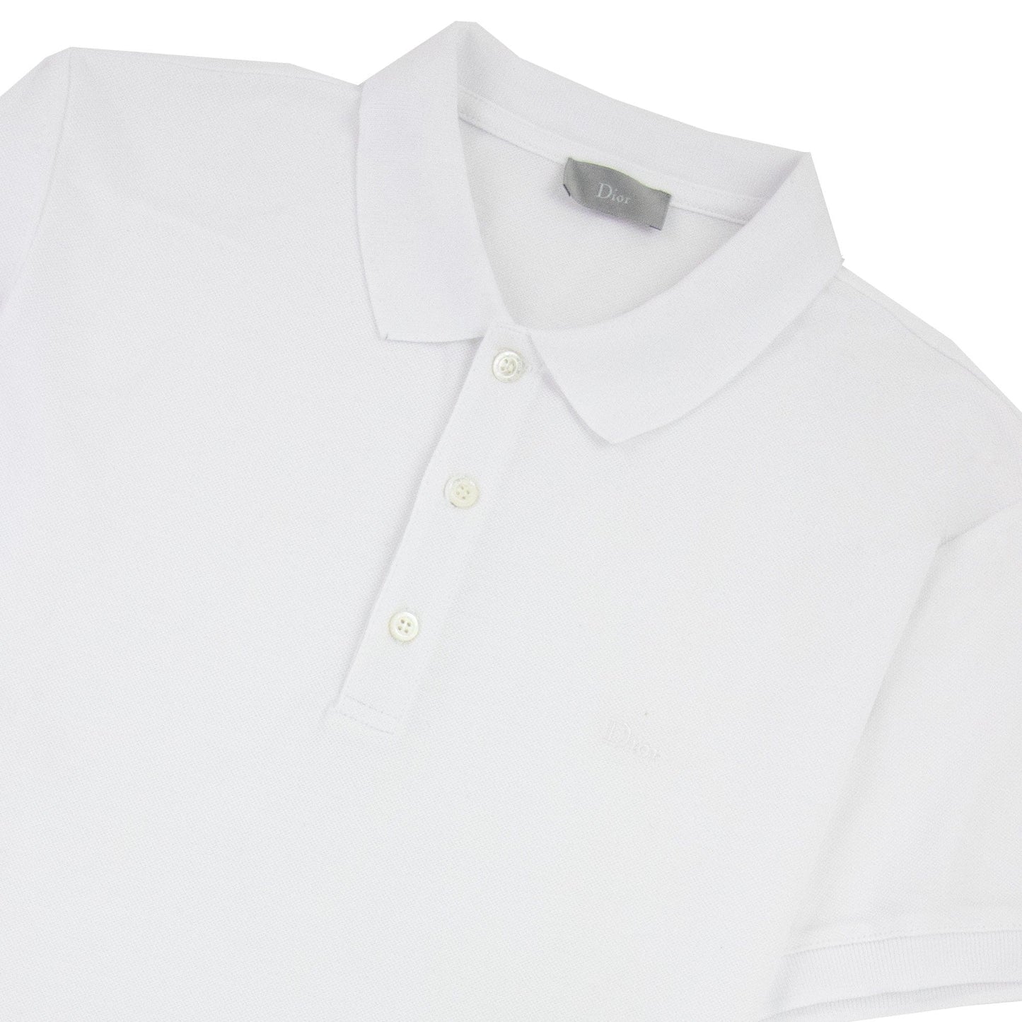 Christian Dior Dior Chest Logo Polo S/s White