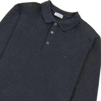 Christian Dior Bee Embroidery L/s Polo Dark Grey