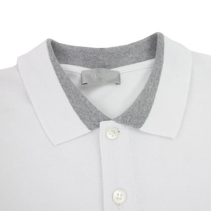 Christian Dior Bee Embroidery Two Tone Collar S/s White
