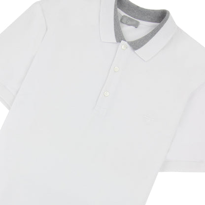 Christian Dior Bee Embroidery Two Tone Collar S/s White