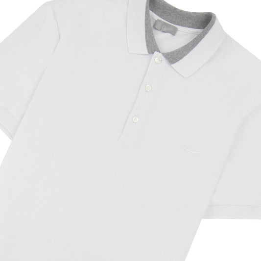 Christian Dior Bee Embroidery Two Tone Collar S/s White