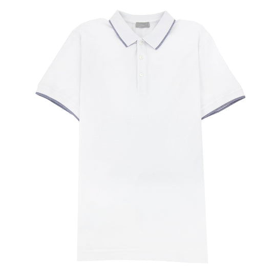 Christian Dior Bee Embroidery S/s Polo Stripe White