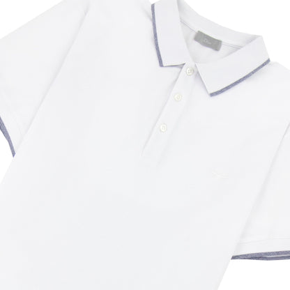 Christian Dior Bee Embroidery S/s Polo Stripe White