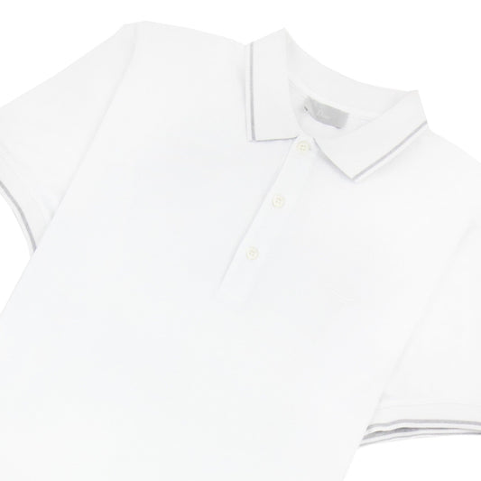 Christian Dior Bee Embroidery Polo S/s White