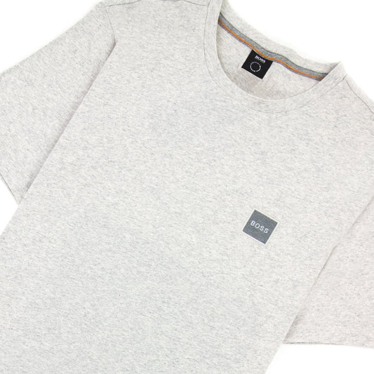Hugo Boss Tales 1 Patch Logo T Shirt Marl Grey