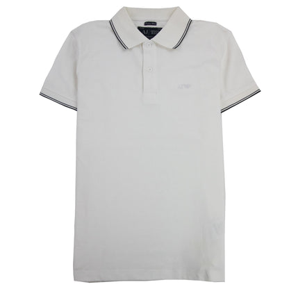 Armani Jeans Twin Tipped Slim S/s Polo White