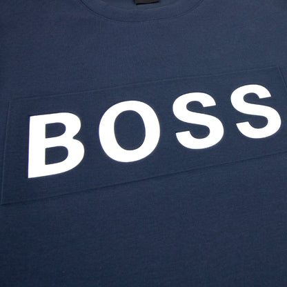 Hugo Boss Salbo 1 Printed Logo Sweatshirt Navy 410