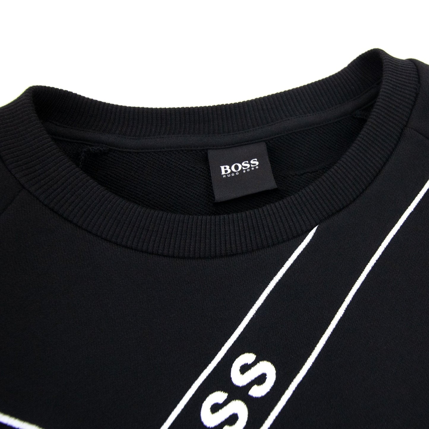 Hugo Boss Wrapped Artwork Logo Sweatshirt Black 001