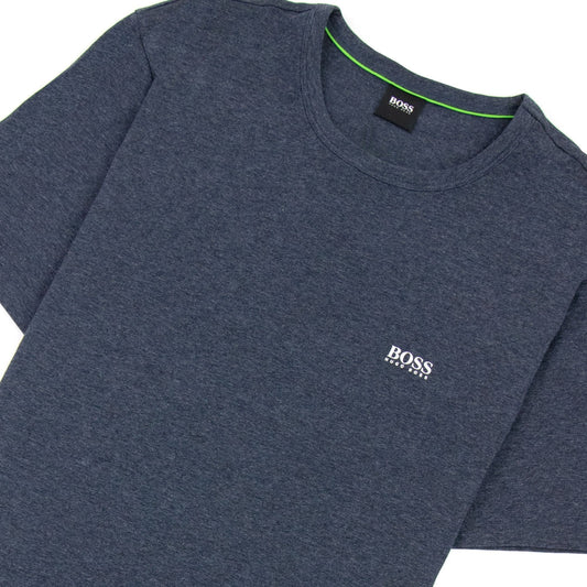 Hugo Boss Regular-fit T-shirt With Contrast Logo Dark Blue 415