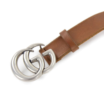 Gucci GG Leather Belt Brown