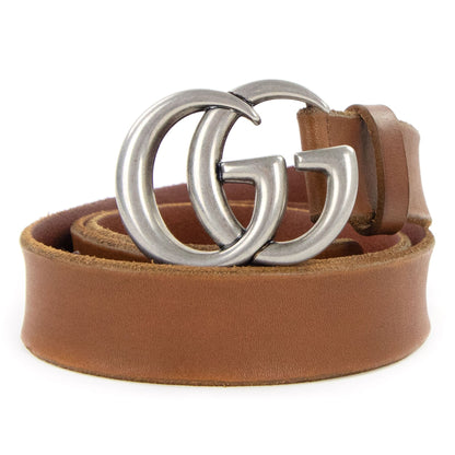 Gucci GG Leather Belt Brown