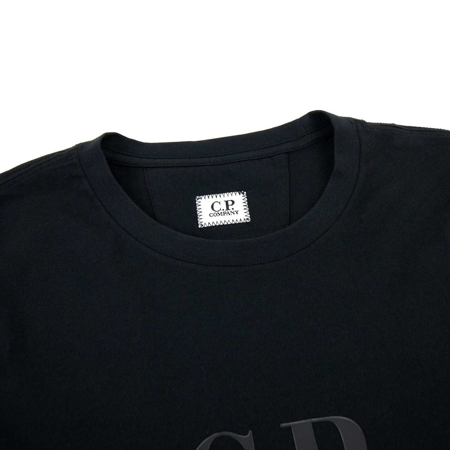 Cp Company 30/1 Jersey Classic Logo T-shirt Black 999