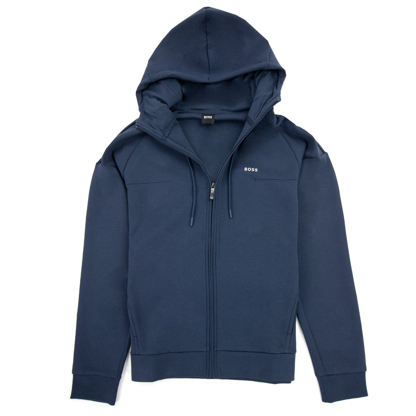 Hugo Boss Saggy 1 Logo Zip Up Sweatshirt Navy 410