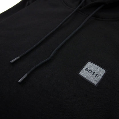 Hugo Boss Wetalk 1 Patch Logo Hoodied Sweatshirt Black 001