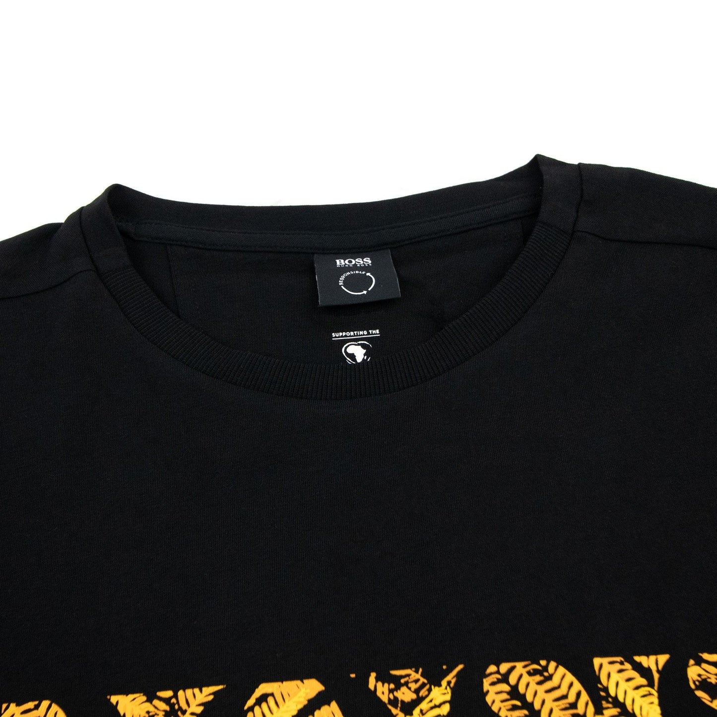 Hugo Boss Tee 1 Logo T Shirt Black 001