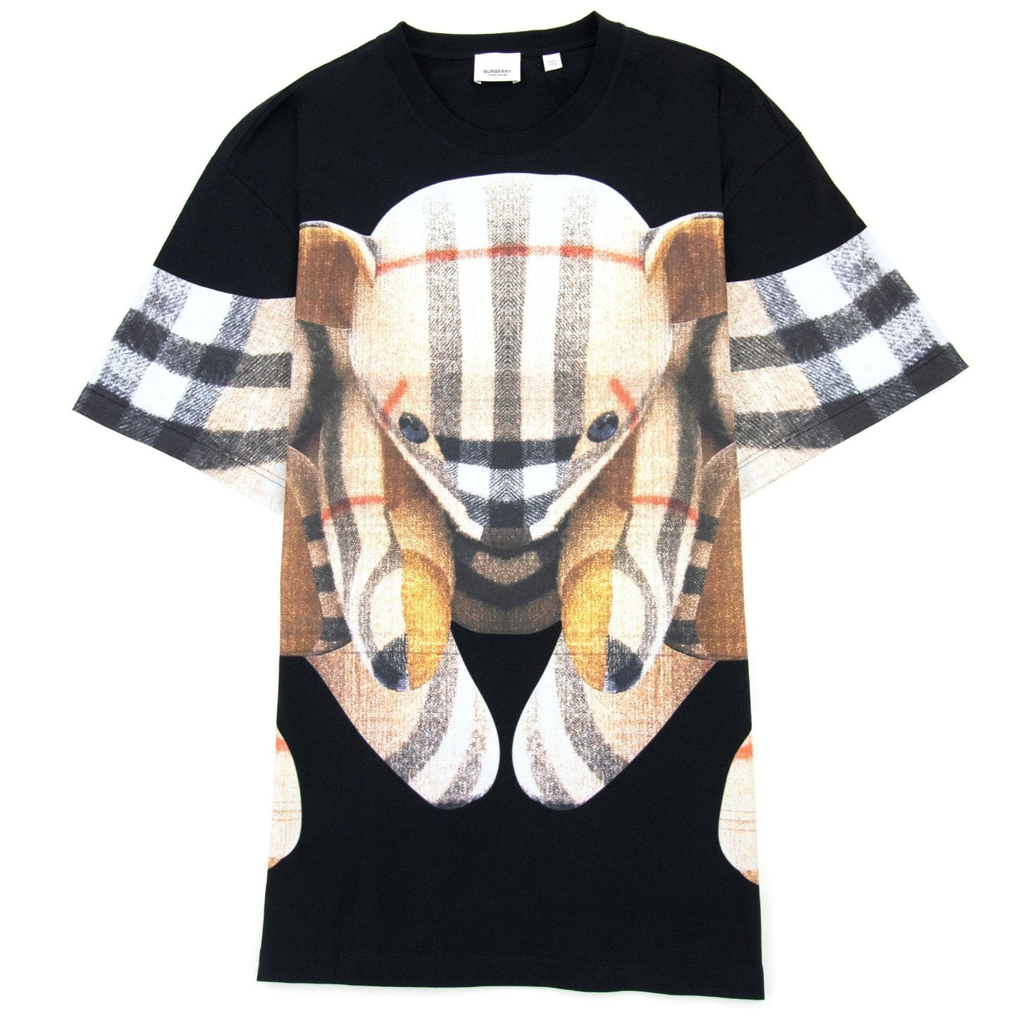 Burberry Thomas Bear Print Cotton T-shirt Black