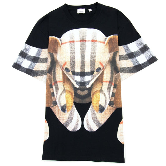 Burberry Thomas Bear Print Cotton T-shirt Black