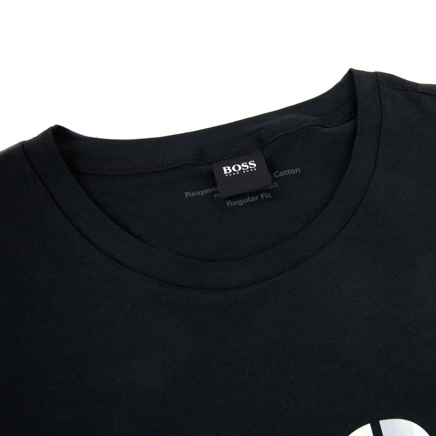 Hugo Boss Rn Special Striped Logo T Shirt Black/silver