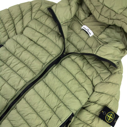 Stone Island Lightweight Down Puffa Jacket Green V0055