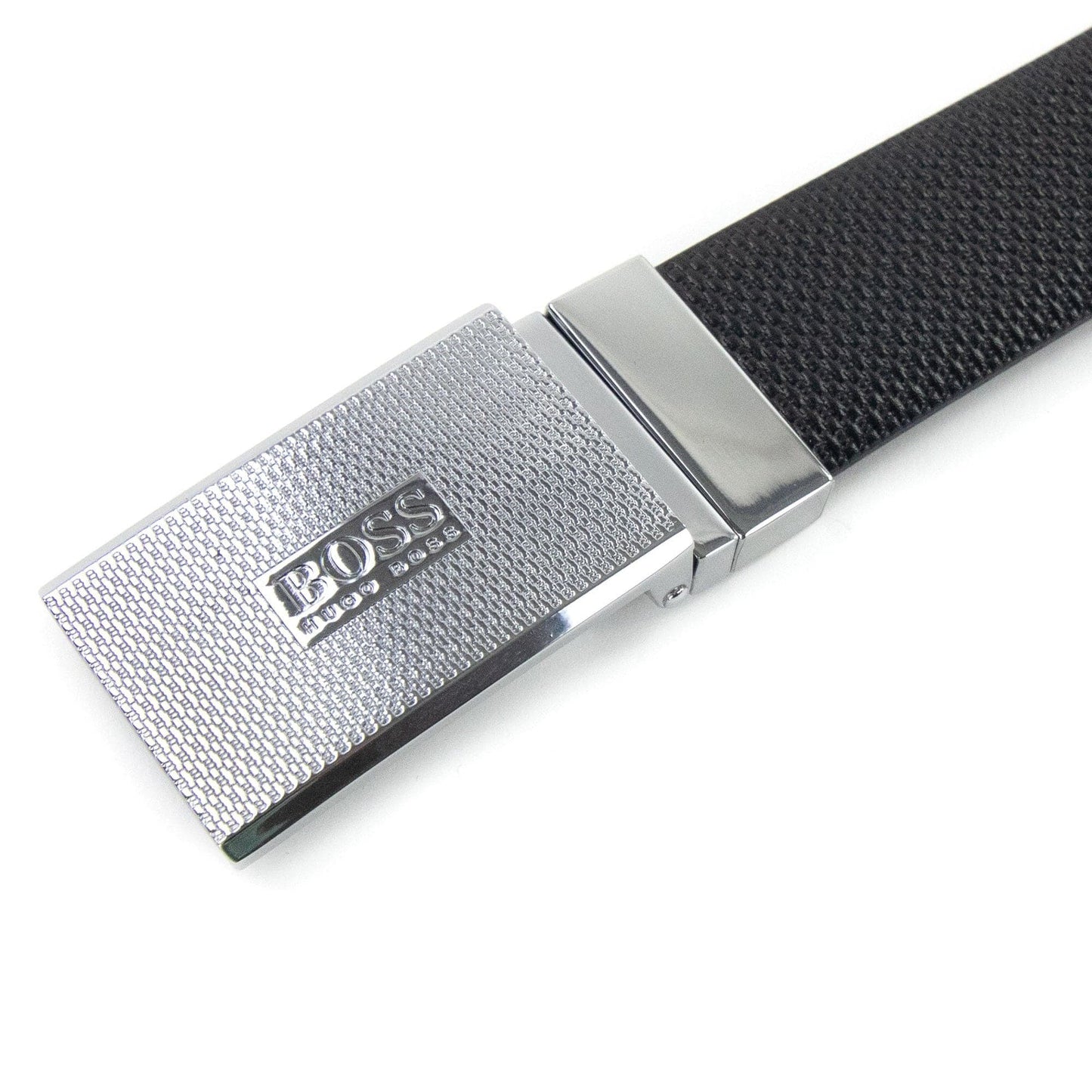 Hugo Boss Reversible Pin Plaque Buckles Leather Belt Dark Brown 002