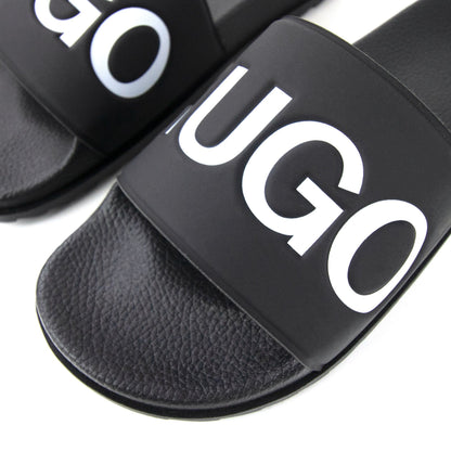 Hugo Boss Contrast Logo Sliders Black 002