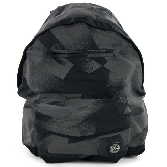 Stone Island Junior 90364 S.I. Dazzle Reflective Camouflage On Worsted Black V0029