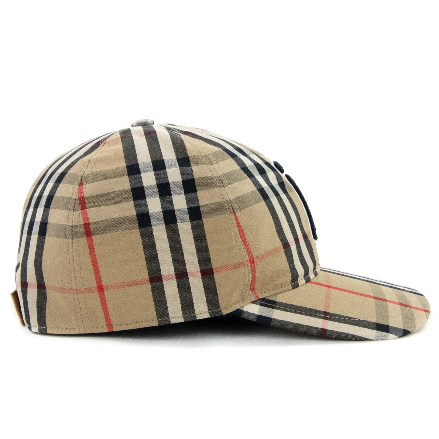 Burberry Monogram Motif Vintage Check Cotton Baseball Cap Archive Beige
