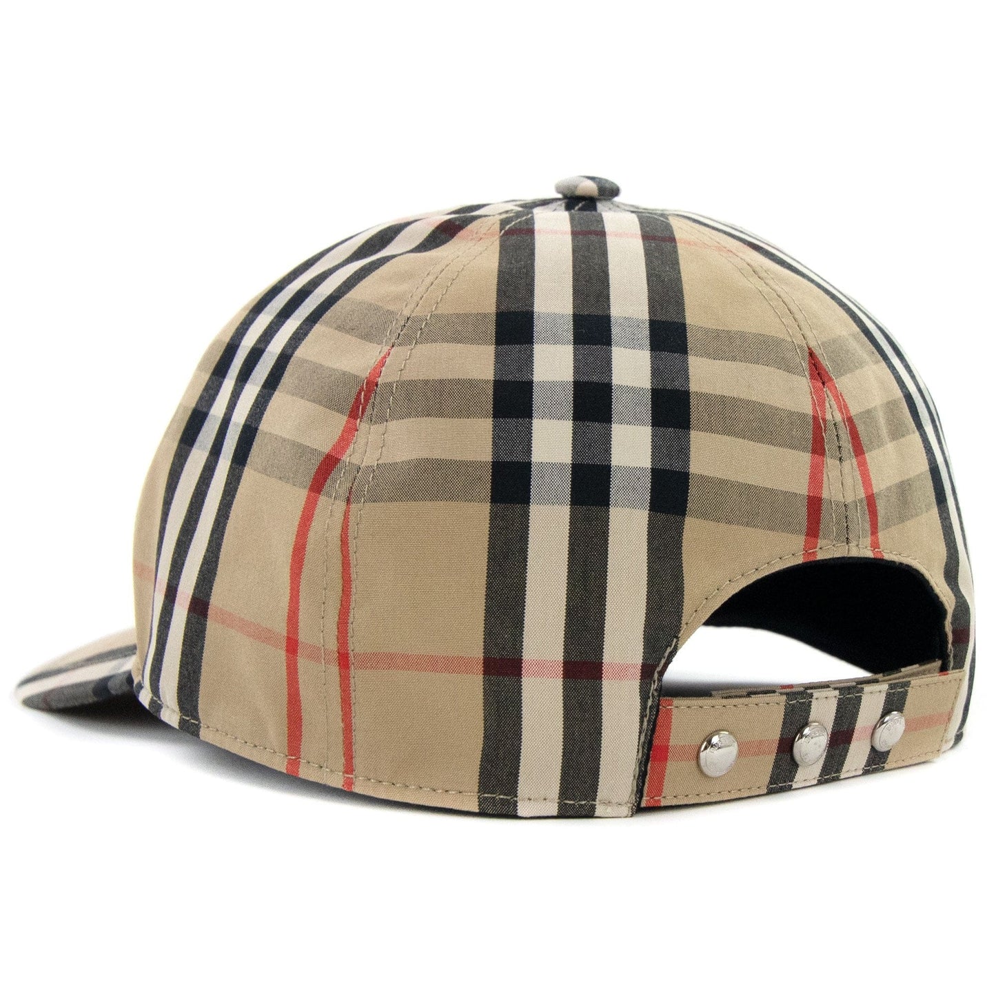 Burberry Monogram Motif Vintage Check Cotton Baseball Cap Archive Beige
