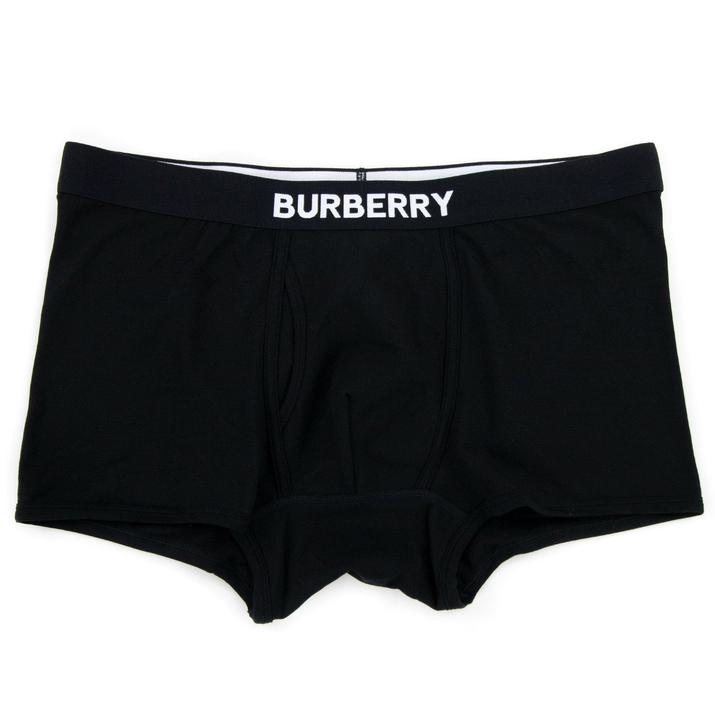 Burberry Logo Detail Stretch Cotton Boxer Shorts Black
