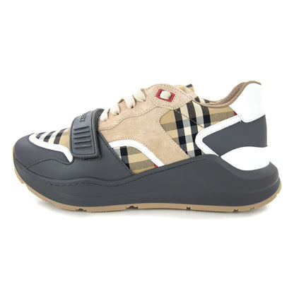 Burberry Vintage Check Suede And Leather Sneakers Archive Beige
