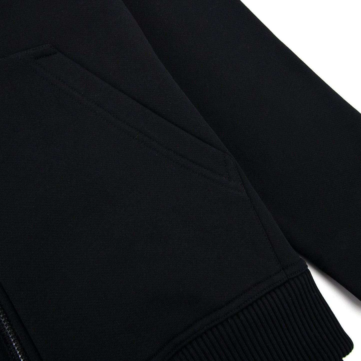 Burberry Check Hood Cotton Blend Hooded Top Black