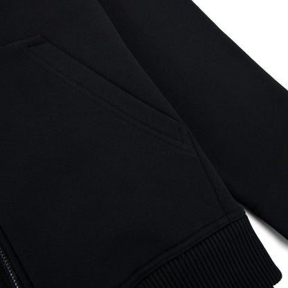 Burberry Check Hood Cotton Blend Hooded Top Black