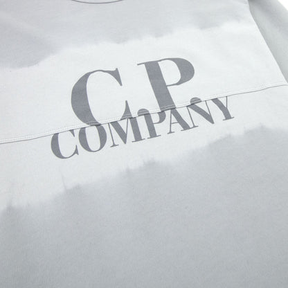 CP Company Light Fleece Tie-dye Logo Sweatshirt Griffin Grey 937