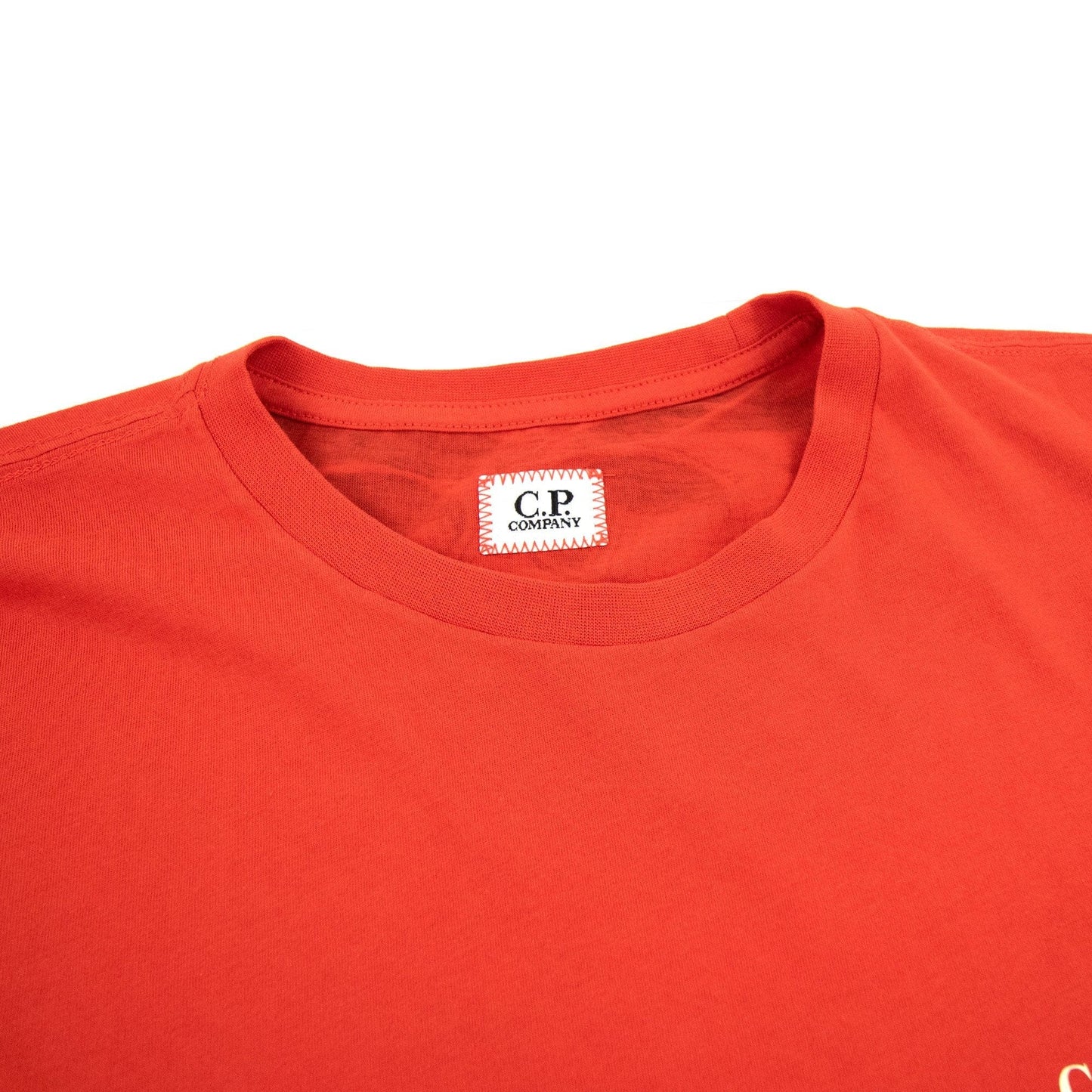 Cp Company Reverse Google Print T-shirt Fiery Red 455