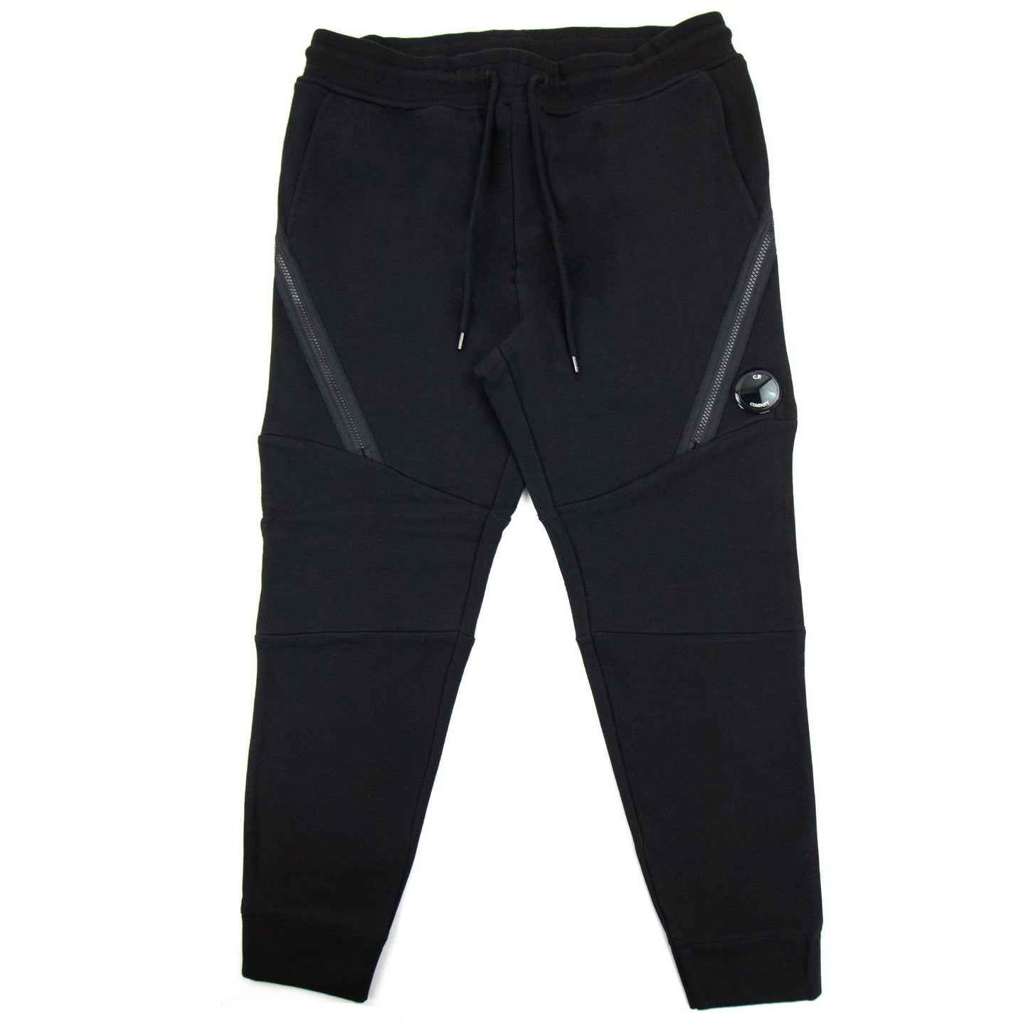 Cp Company Diagonal Raised Fleece Tapered Sweatpants Black 999