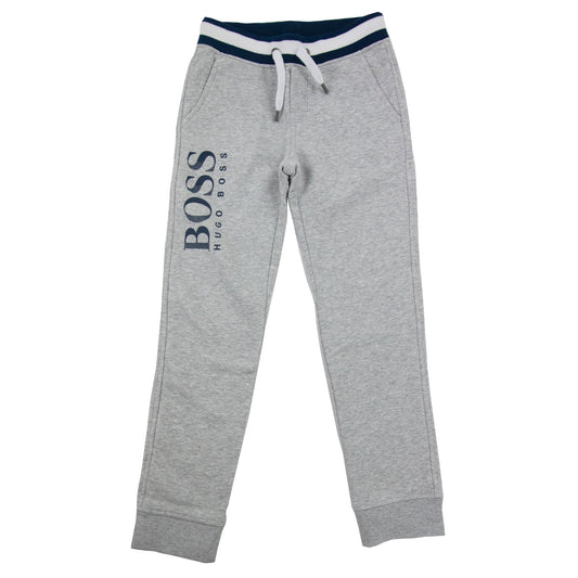Hugo Boss Fleece Bottoms Leg Sign Grey/electric Blue