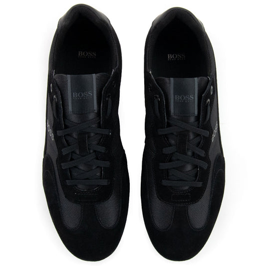 Hugo Boss Rusham Logo Detail Low Top Trainer Black 005