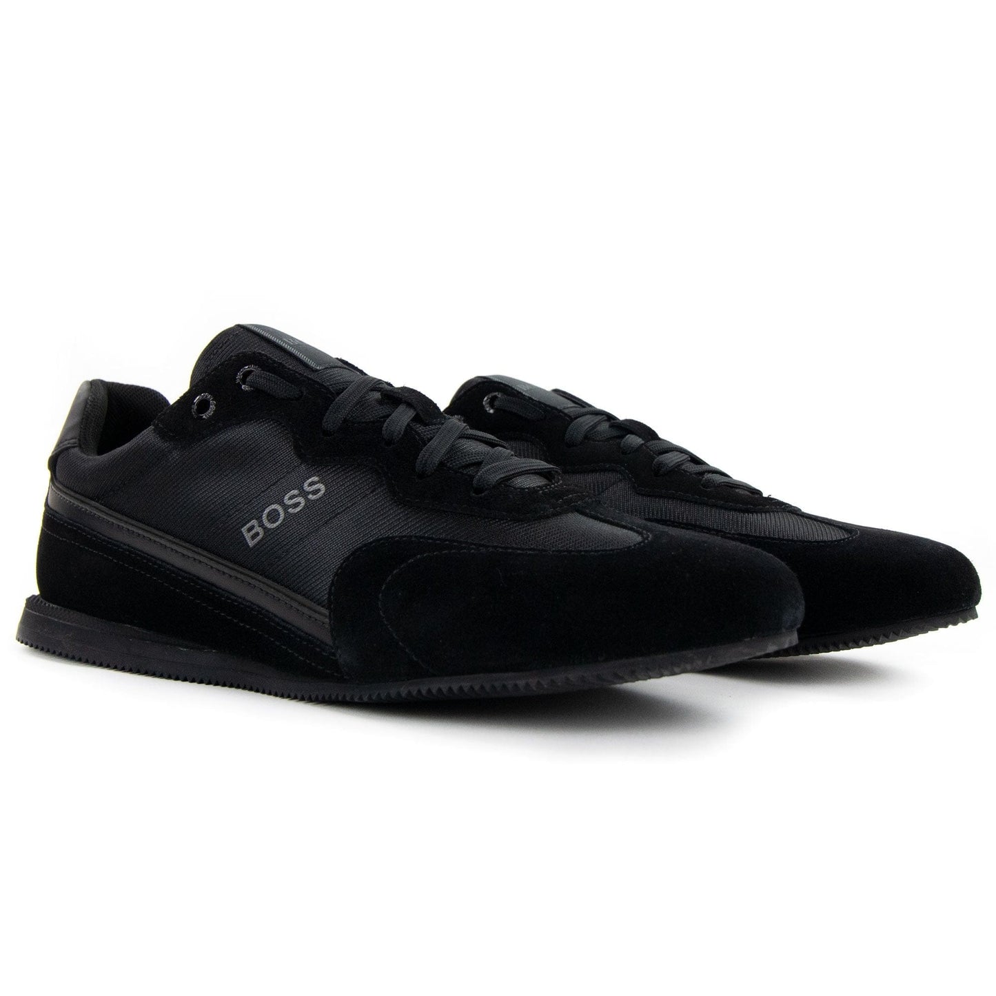 Hugo Boss Rusham Logo Detail Low Top Trainer Black 005