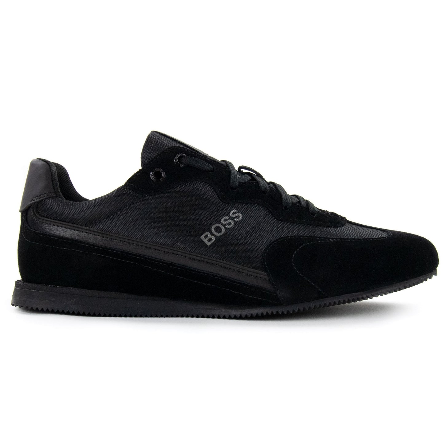 Hugo Boss Rusham Logo Detail Low Top Trainer Black 005