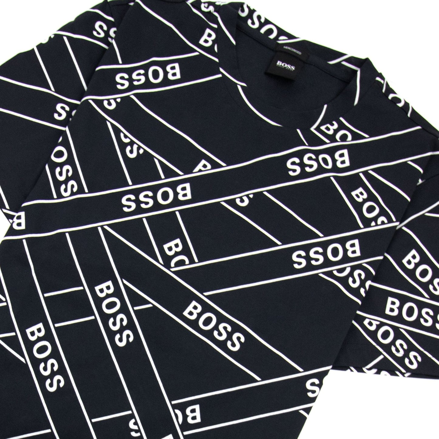 Hugo Boss Tiburt Artwork Logo T Shirt Black 003